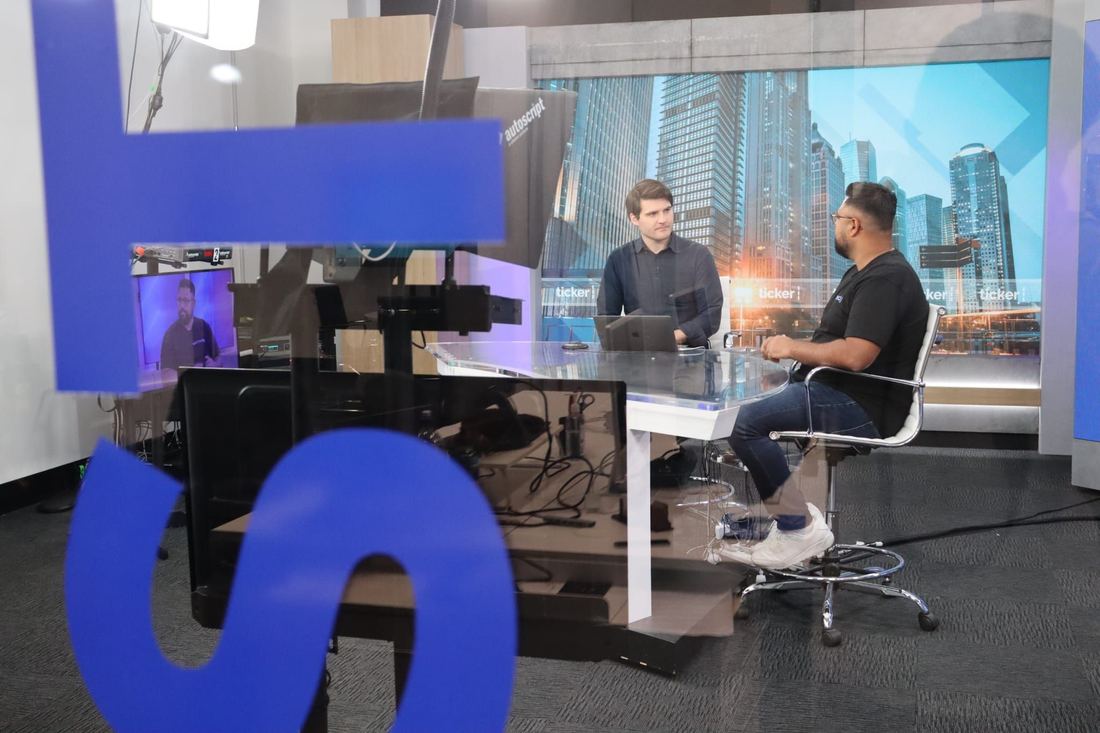 Behind the scenes at the Ticker studio